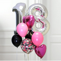 Набор из шариков с гелием - "На 18 лет"